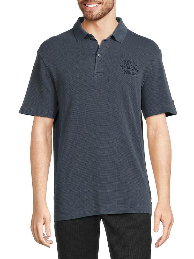 Scotch & Soda Men's Textured Jersey Polo - Night Cover