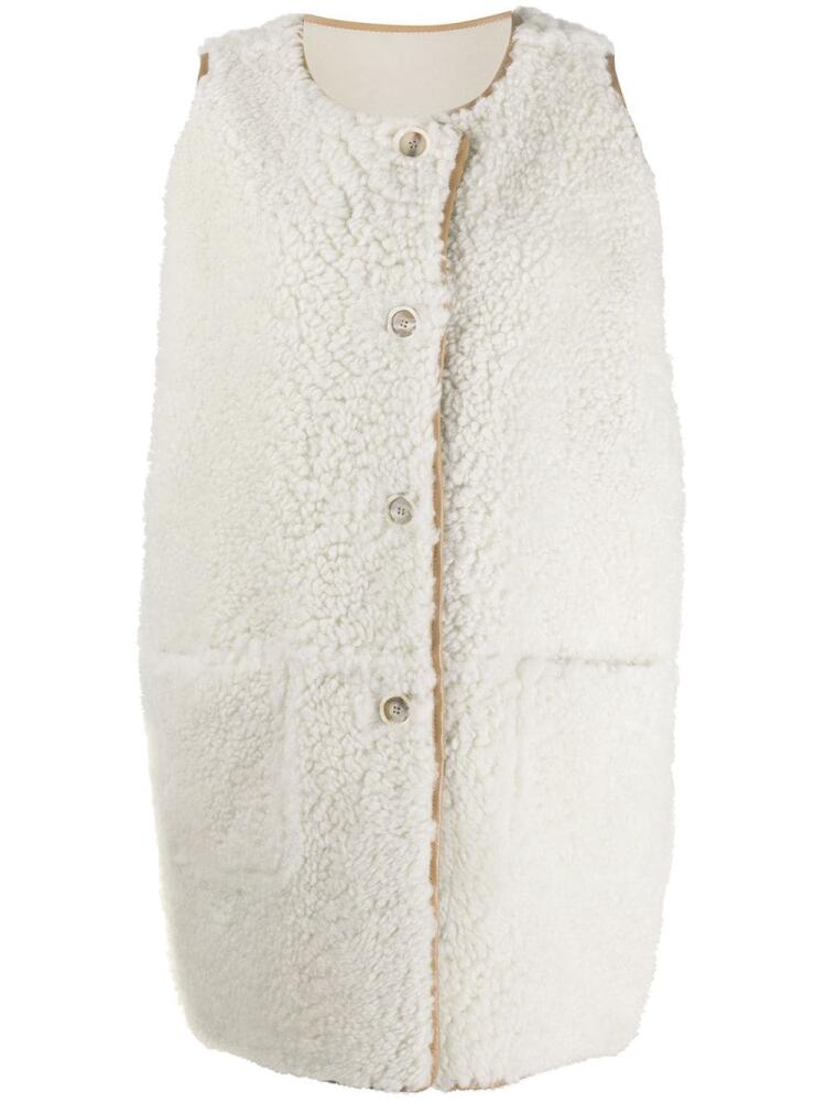 Marni sleeveless lamb fur jacket - White Cover