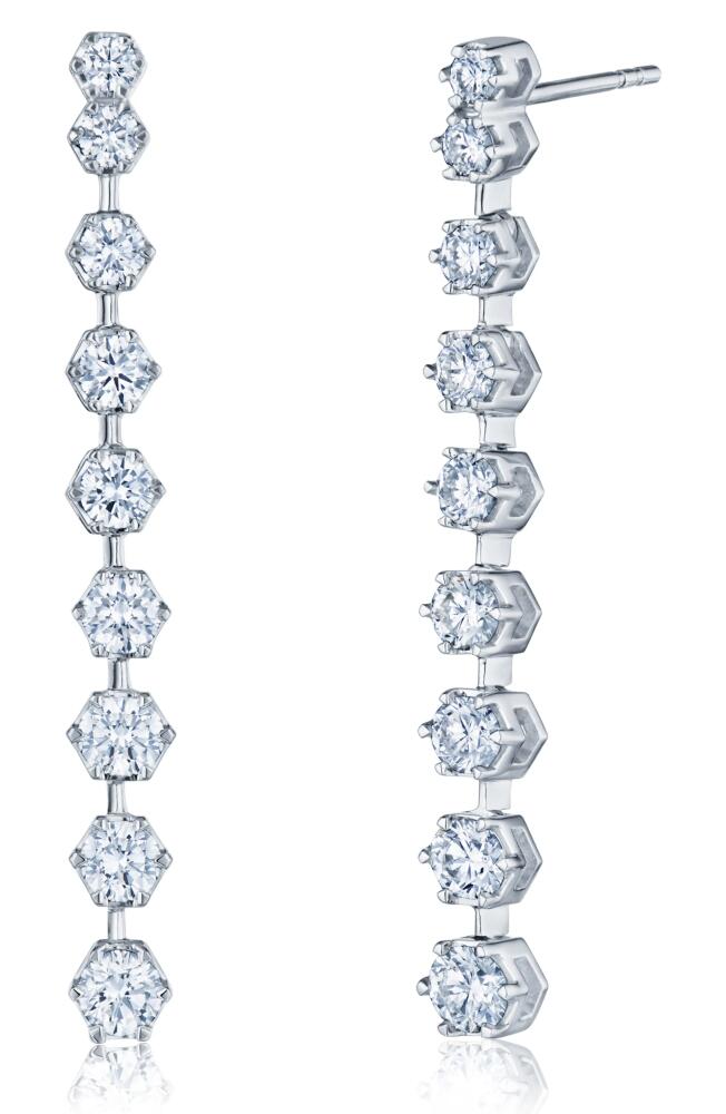 Kwiat Starry Night Diamond Linear Drop Earrings in White Gold Cover