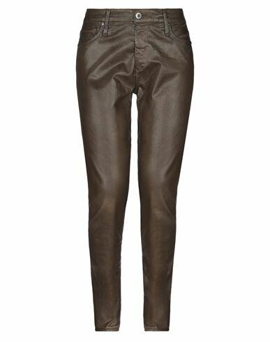 Ag Jeans Woman Pants Dark brown Cotton, Modal, Polyester, Polyurethane Cover