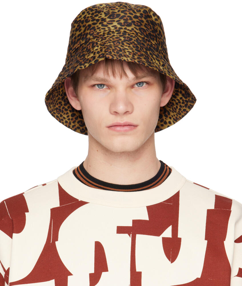 Dries Van Noten Brown Printed Bucket Hat Cover