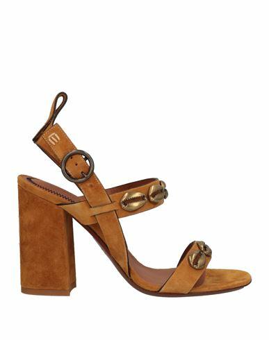 Etro Woman Sandals Ocher Leather Cover