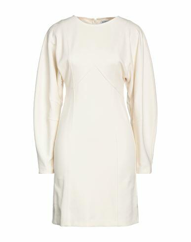 Dondup Woman Mini dress Ivory Viscose, Polyamide, Elastane Cover