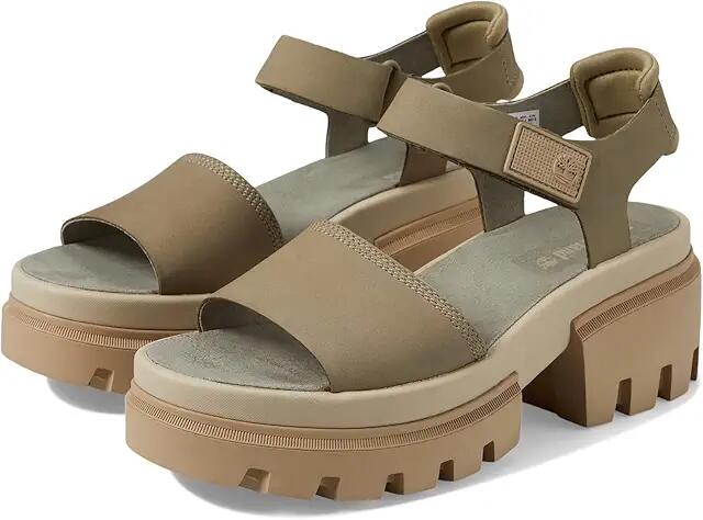 Timberland Everleigh 2 Strap Sandals (Light Taupe Nubuck) Women's Sandals Cover