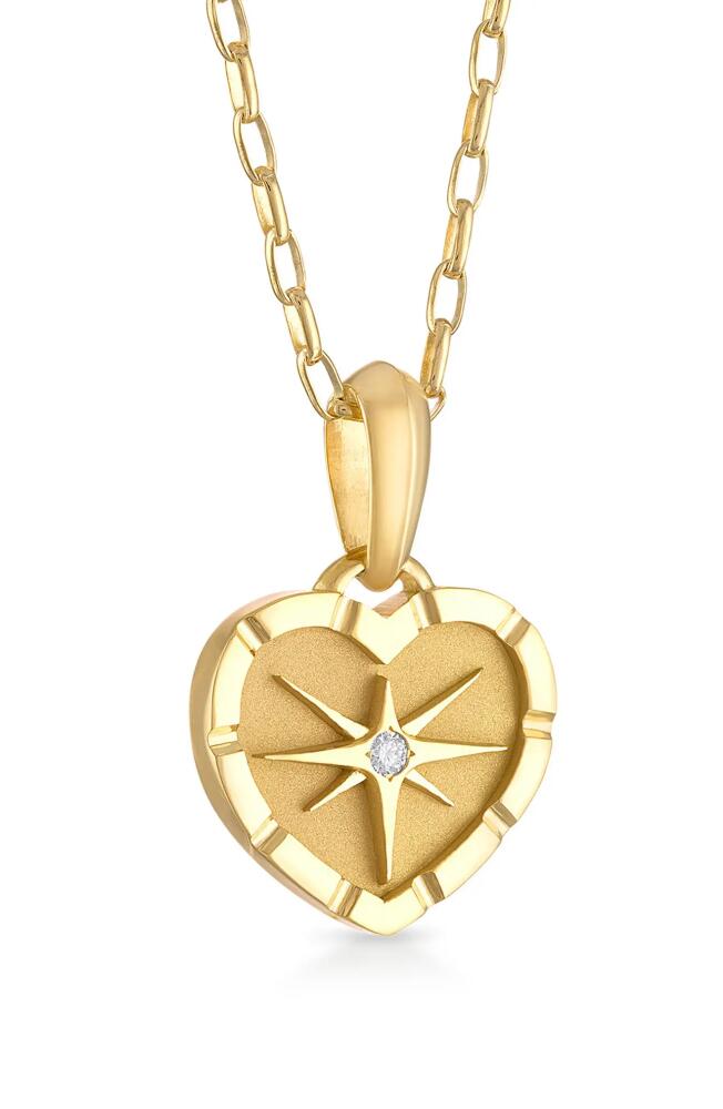 Pamela Zamore Eight-Point Diamond Heart Pendant Necklace in Gold Cover