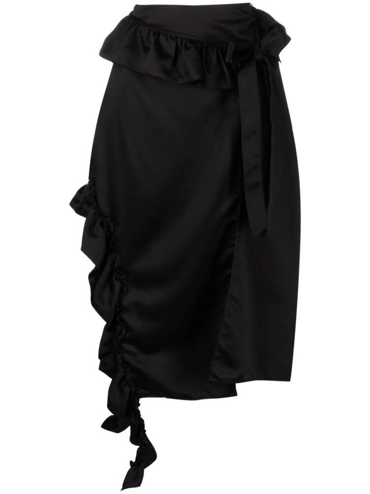 Rokh ruffle-trim midi skirt - Black Cover