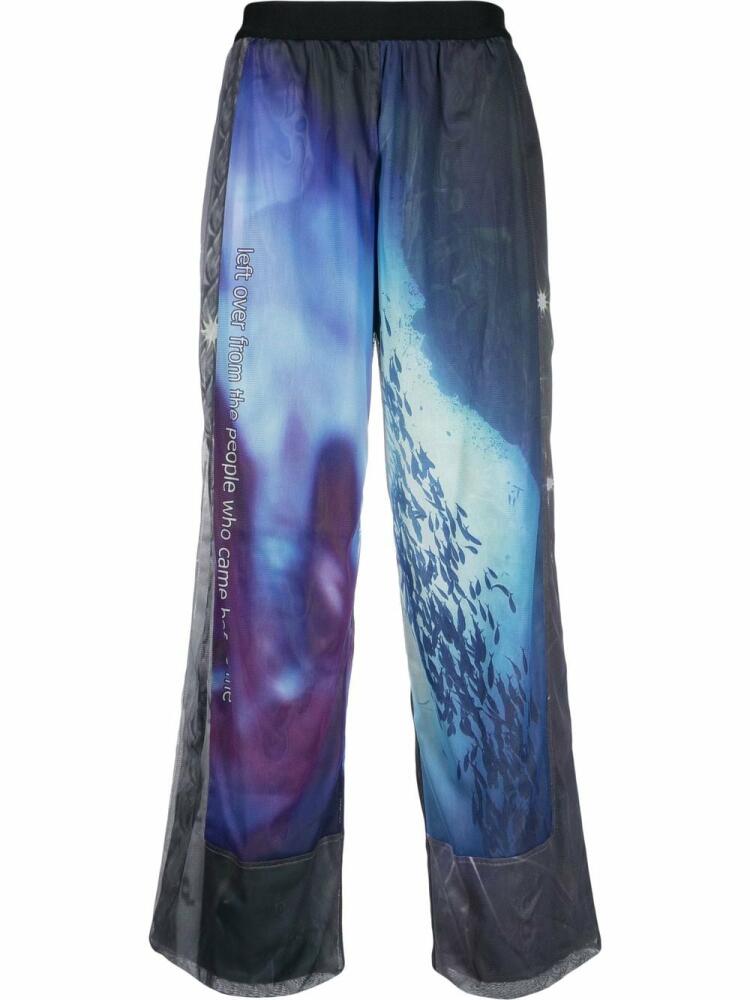 Perks And Mini all-over graphic print track pants - Blue Cover