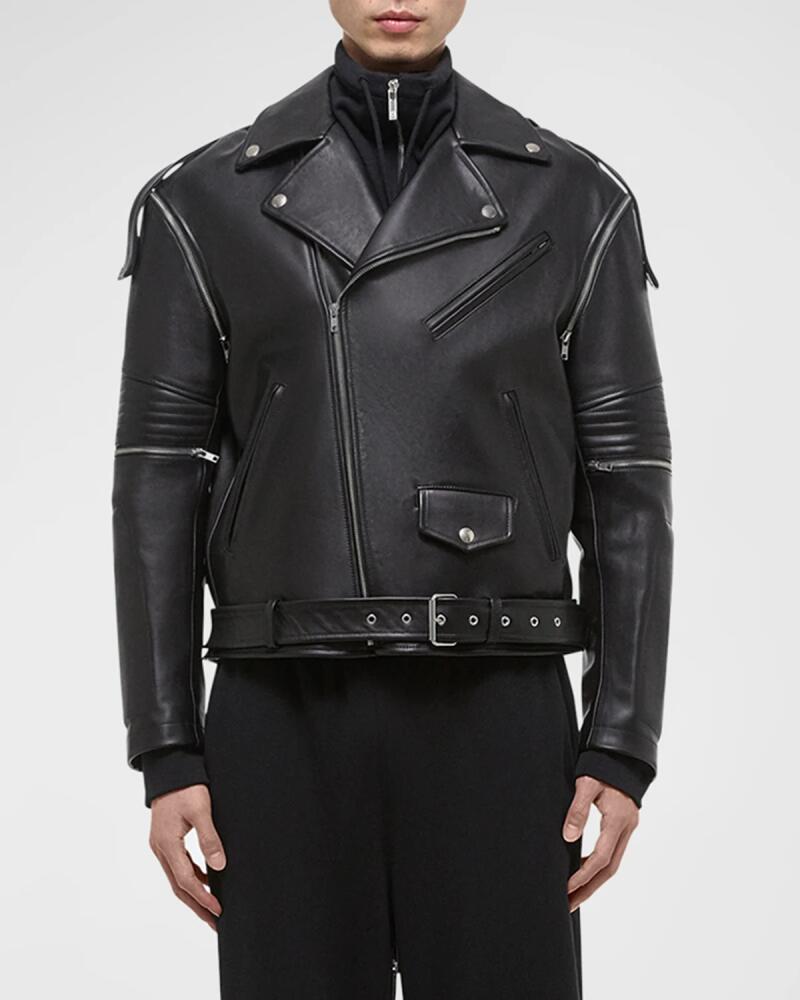 Helmut Lang Men's Astro Leather Biker Jacket Cover