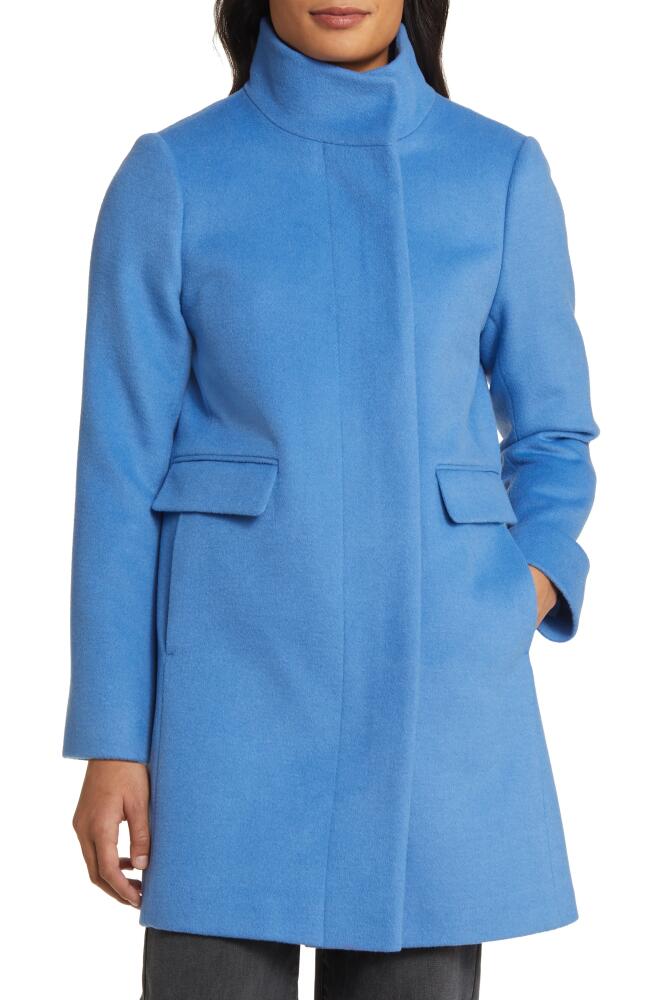 Sam Edelman Longline Wool Blend Coat in Lake Blue Cover