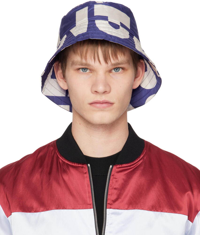 Dries Van Noten Blue Logo Bucket Hat Cover