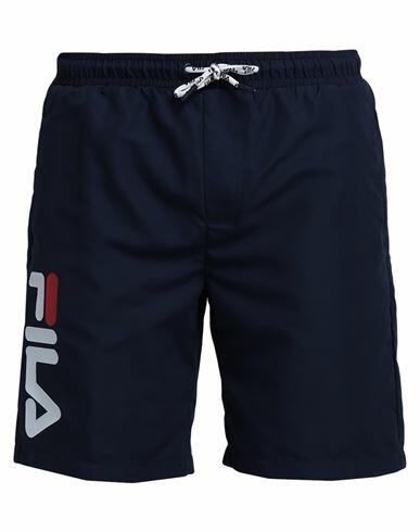 Fila Man Swim trunks Midnight blue Polyester Cover