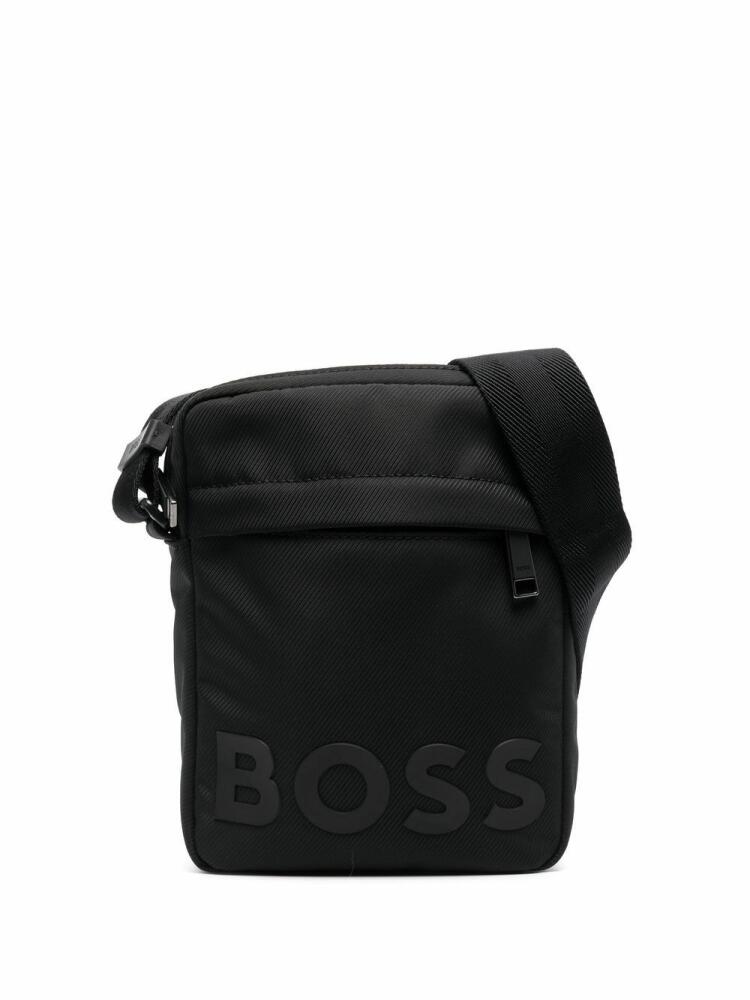 BOSS logo-print mini messenger bag - Black Cover