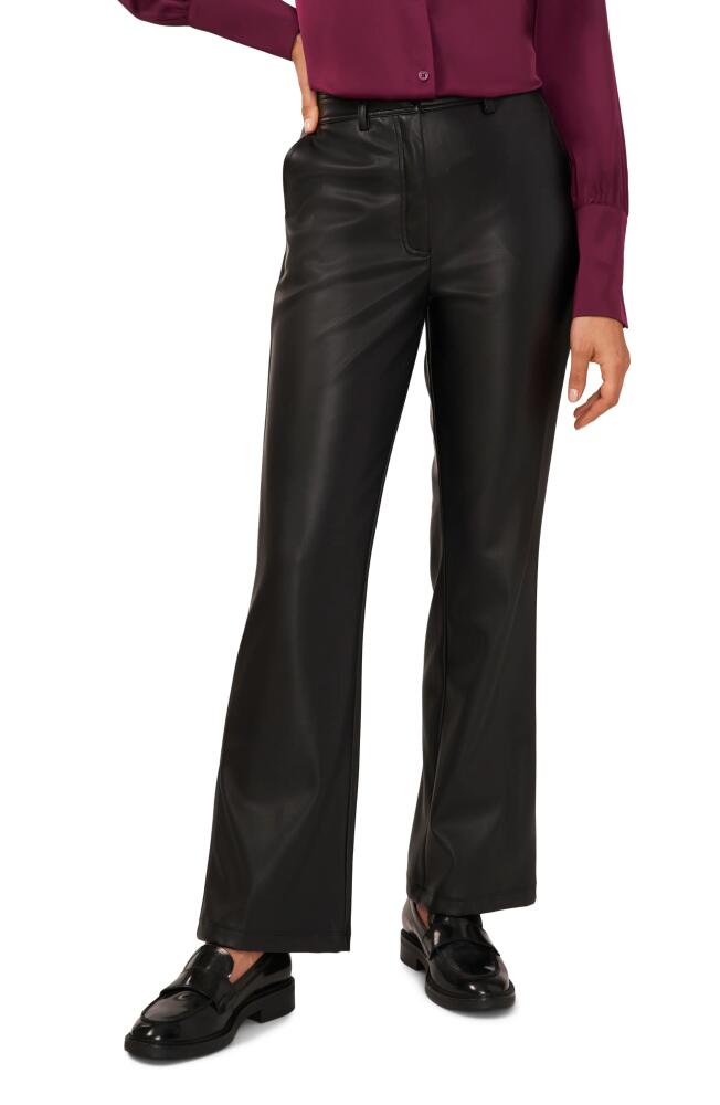 halogen(r) High Waist Bootcut Faux Leather Pants in Rich Black Cover