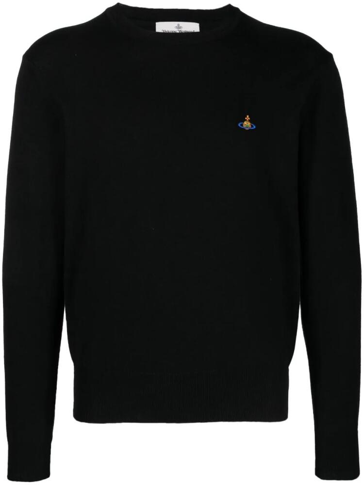 Vivienne Westwood Orb-embroidery crew-neck jumper - Black Cover