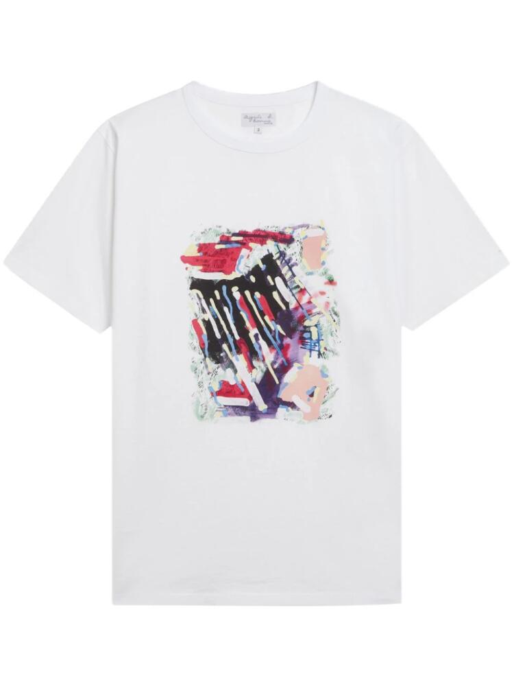 agnès b. x Bishop Brando cotton T-shirt - White Cover