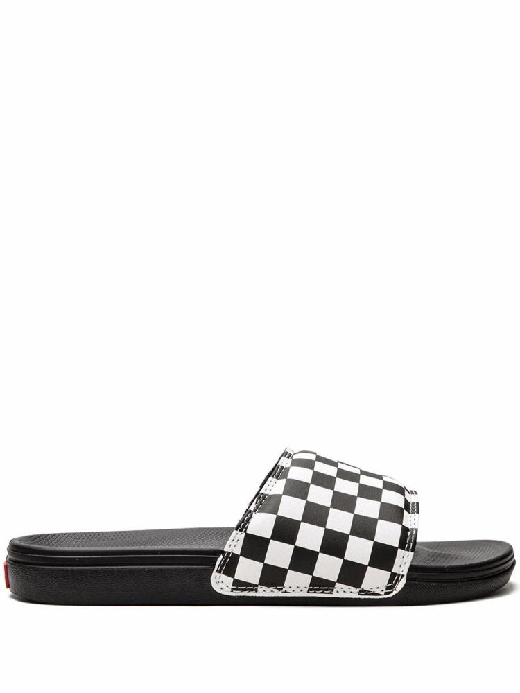 Vans LA Costa "Checkerboard" slides - White Cover