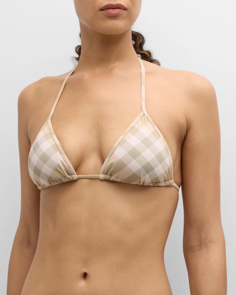 Burberry Signature Check Triangle Bikini Top Cover