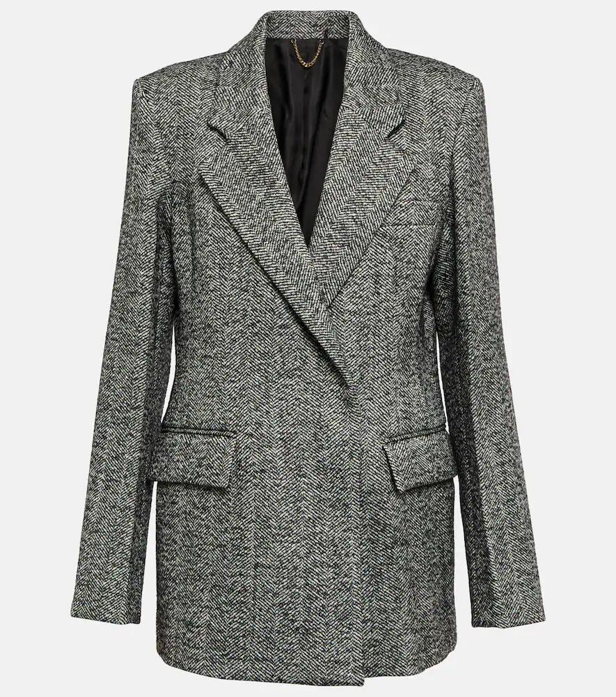 Victoria Beckham Herringbone wool-blend blazer Cover