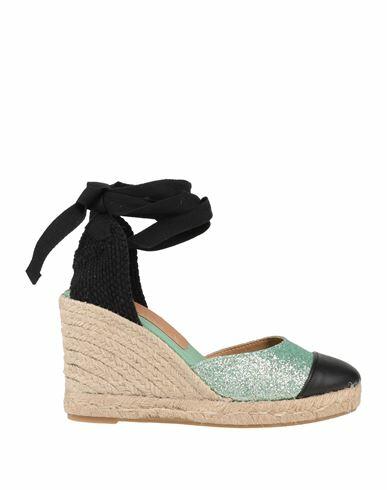 Kanna Woman Espadrilles Black Leather, Textile fibers Cover