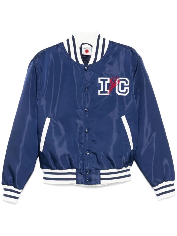 ICECREAM satin varsity jacket - Blue Cover