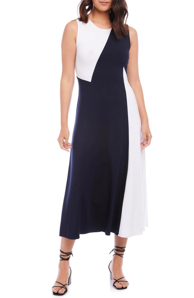 Karen Kane Sleeveless Colorblock Maxi Dress in Navy Cover