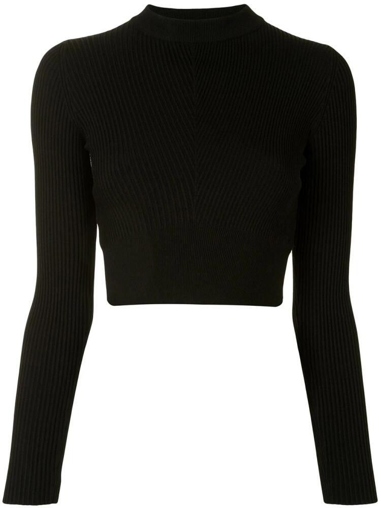 Vaara ribbed cropped performance top - Black Cover