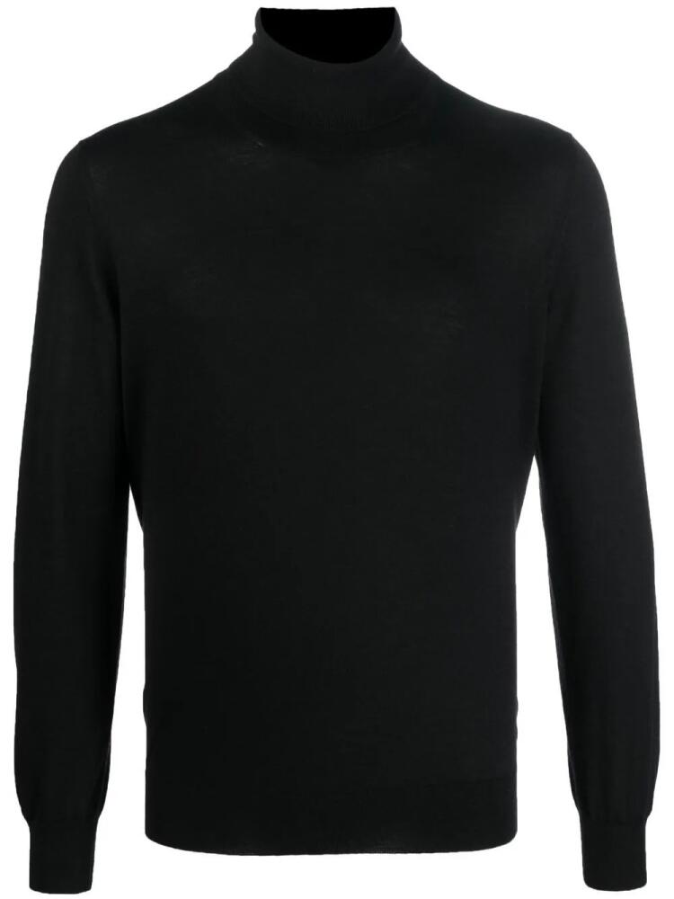 Fileria fine-knit roll-neck jumper - Black Cover