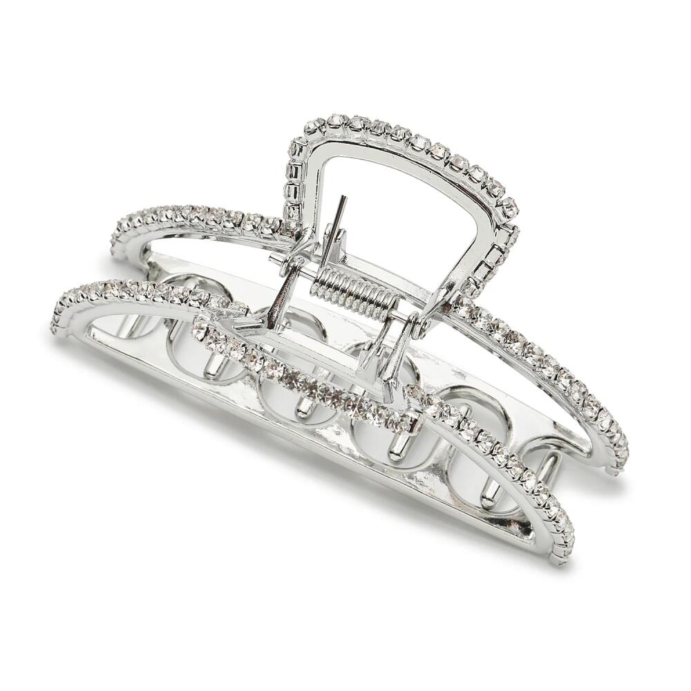 Kelly & Katie Rhinestone Claw Clip | Women's | Silver Metallic Cover