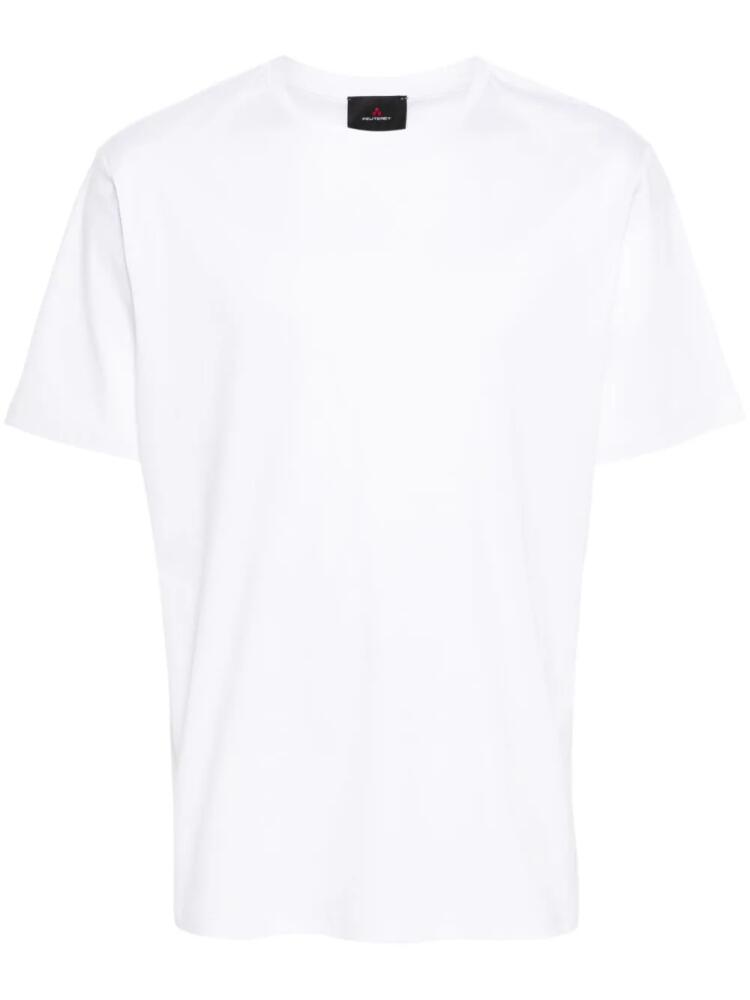 Peuterey logo-embroidered cotton T-shirt - White Cover