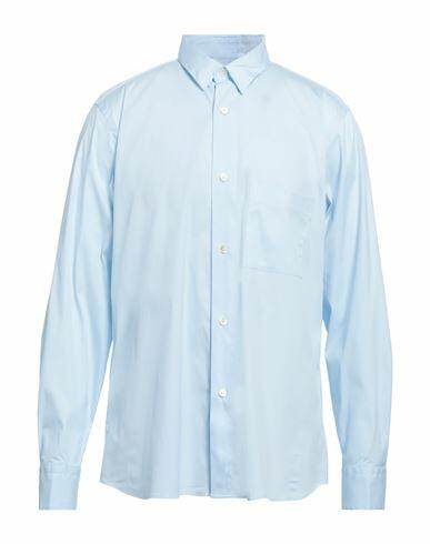 Aglini Man Shirt Sky blue Cotton, Polyamide, Elastane Cover