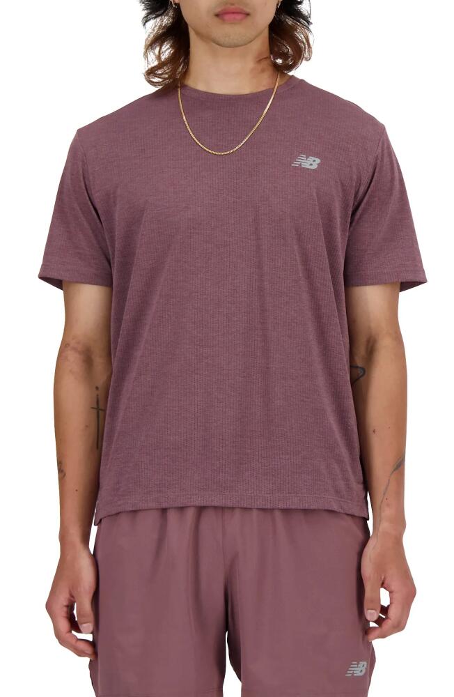 New Balance Athletics Running T-Shirt in Licorice Heather Cover