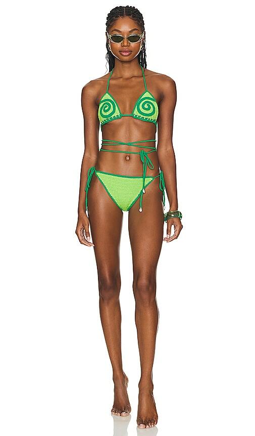 The Wolf Gang Luces Bikini Set in Green Cover