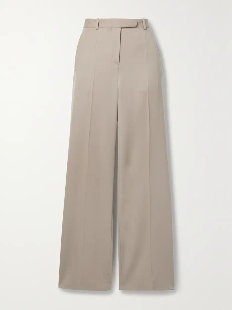 The Row - Banew Wool-twill Straight-leg Pants - Brown Cover