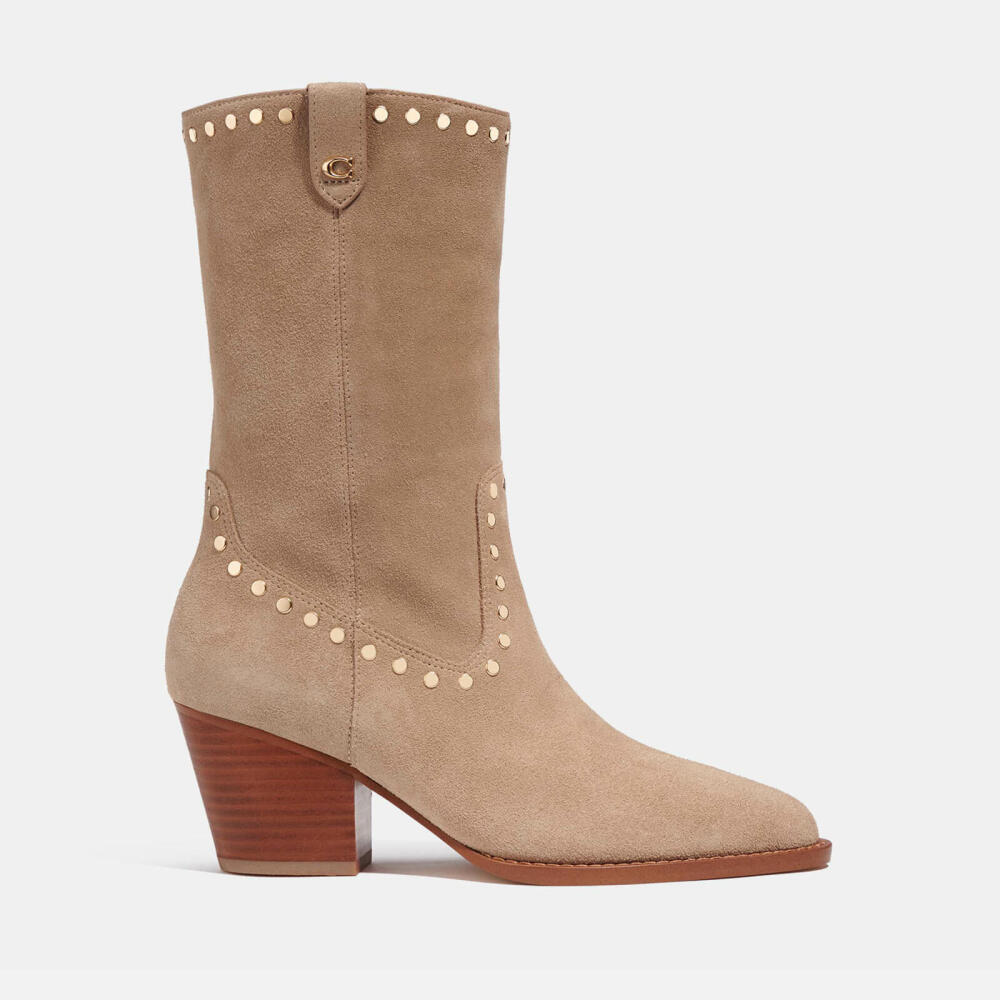 Coach Phoebe Suede Western Boots Cover