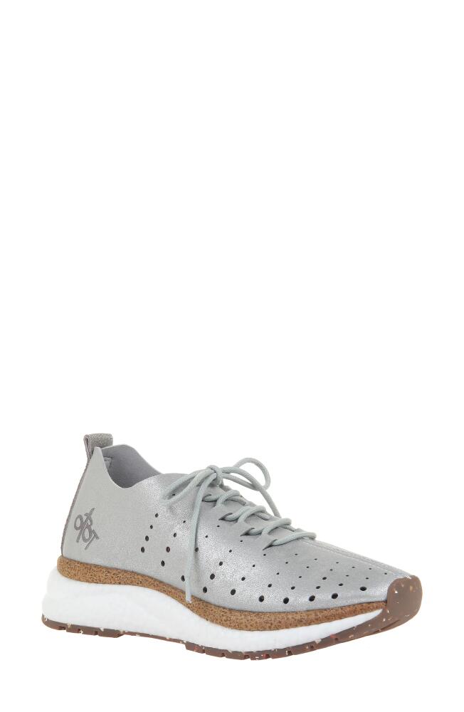 OTBT Alstead Perforated Sneaker in Silver Suede Cover