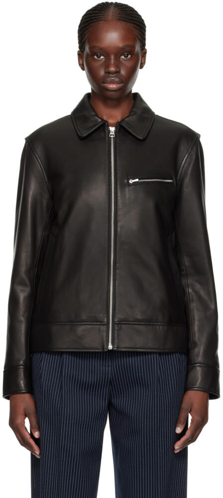 rag & bone Black Manon Leather Jacket Cover