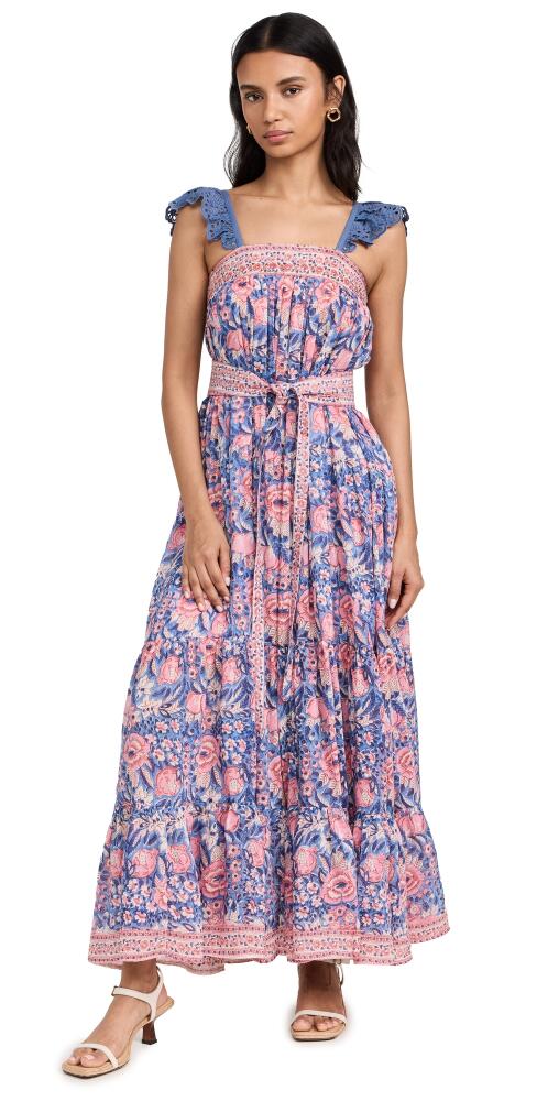 Bell Sasha Maxi Dress with Belt Indigo Pink Floral Cover