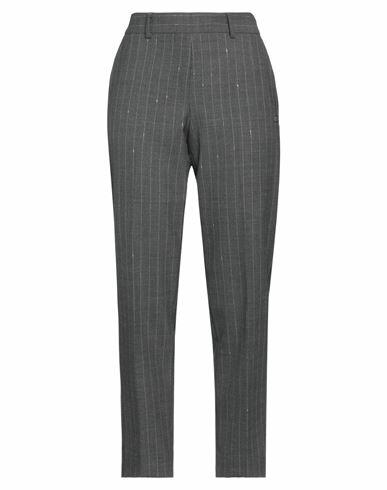 Vdp Collection Woman Pants Grey Polyester, Virgin Wool, Elastane, Textile fibers Cover