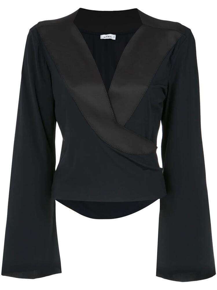 Amir Slama wrap style blouse - Black Cover