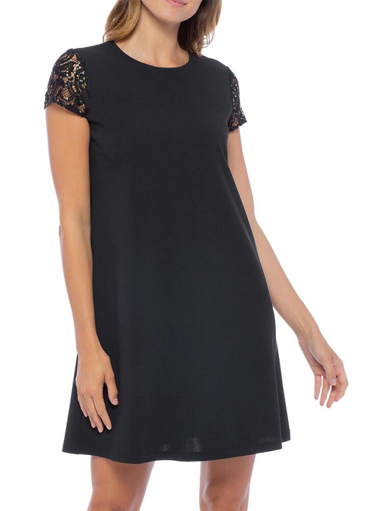 Marina Women's Sequin Lace Mini Dress - Black Cover