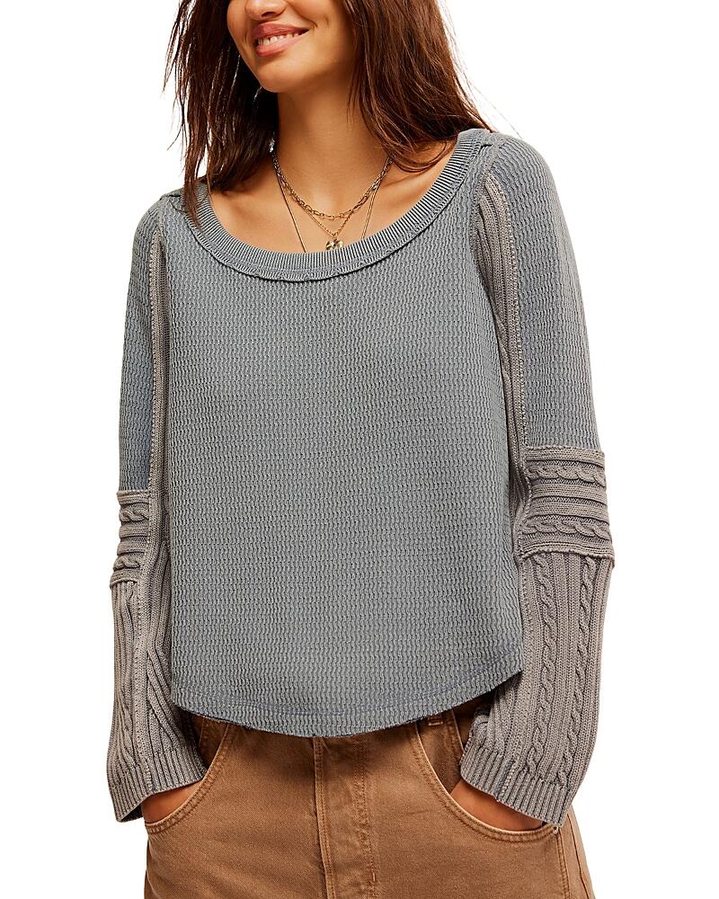 Free People Swinging Cable Cuffed Sweater Cover