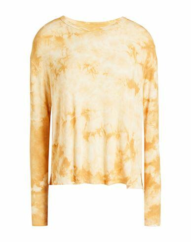 Enza Costa Woman T-shirt Ocher Viscose, Silk, Lycra Cover