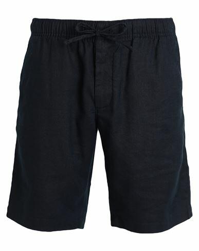 Tommy Hilfiger Man Shorts & Bermuda Shorts Midnight blue Linen, Polyester Cover