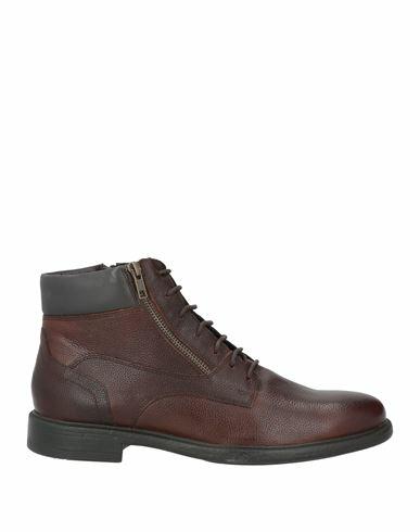 Geox Man Ankle boots Dark brown Leather Cover