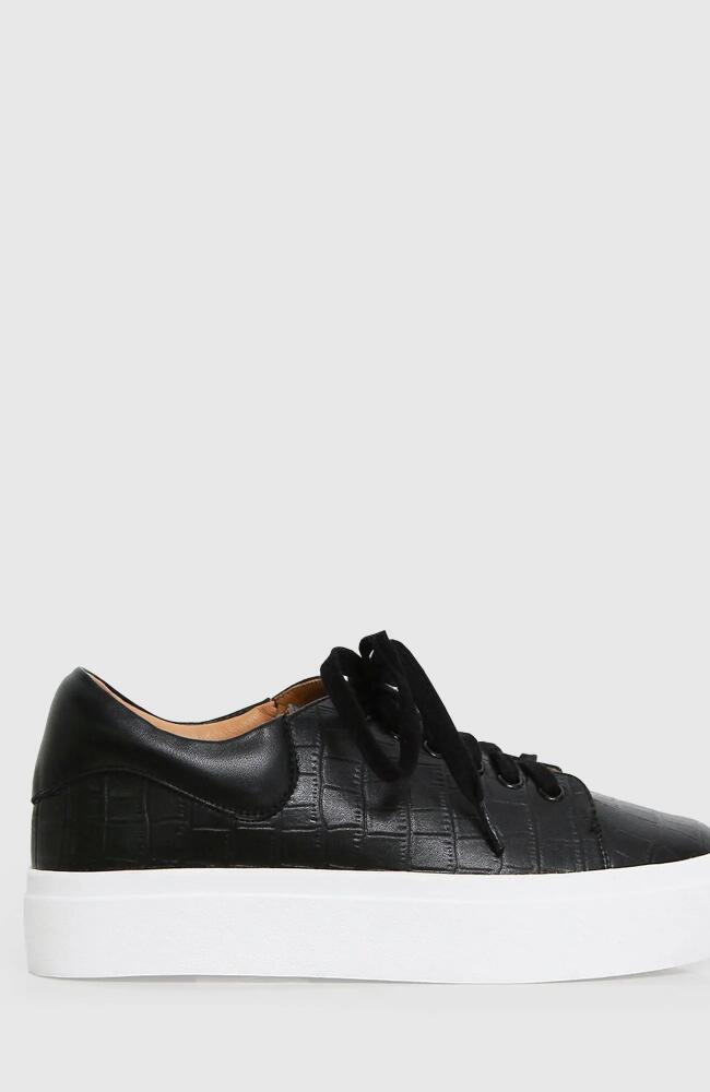 Belle & Bloom Just A Dream Croc Leather Sneaker in Black Cover