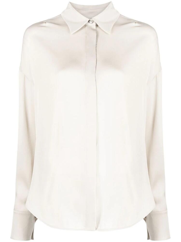 Lorena Antoniazzi spread-collar long-sleeved shirt - Neutrals Cover