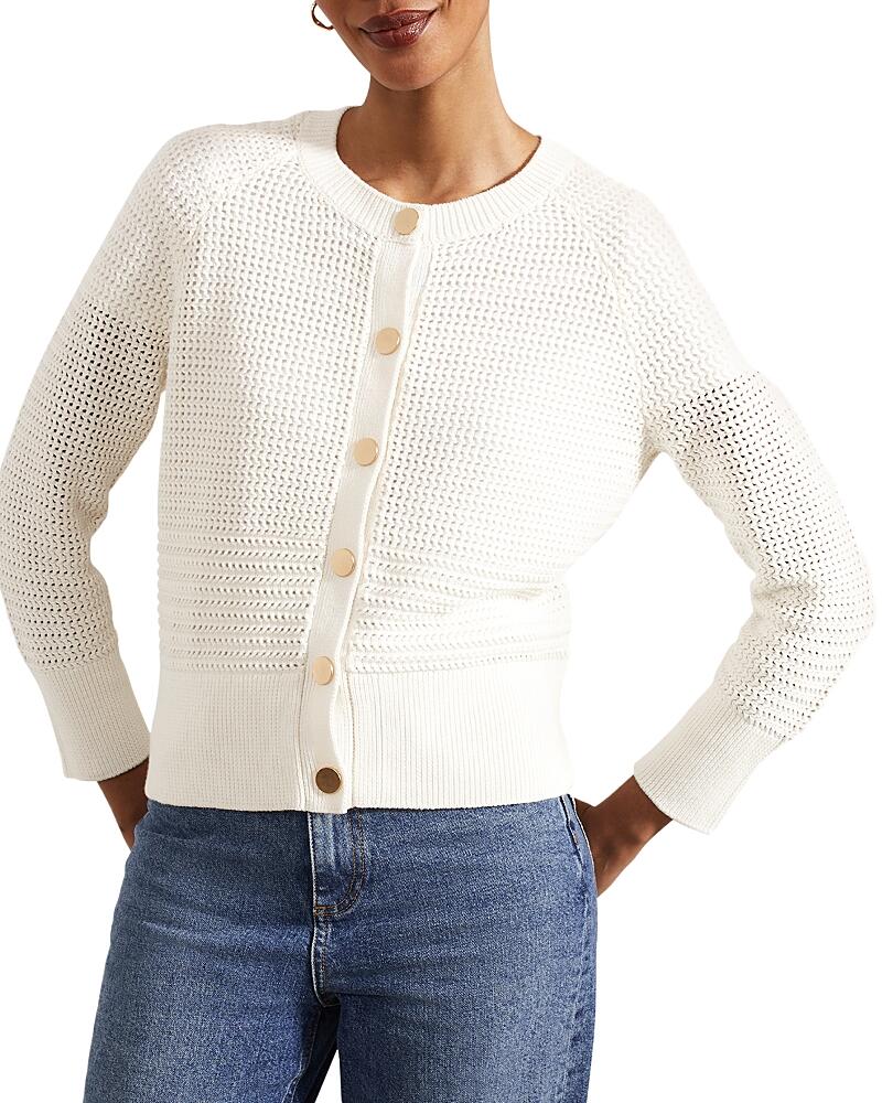 Hobbs London Florentina Cotton Open Knit Cardigan Cover