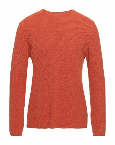 Stilosophy Man Sweater Orange Acrylic, Cotton Cover