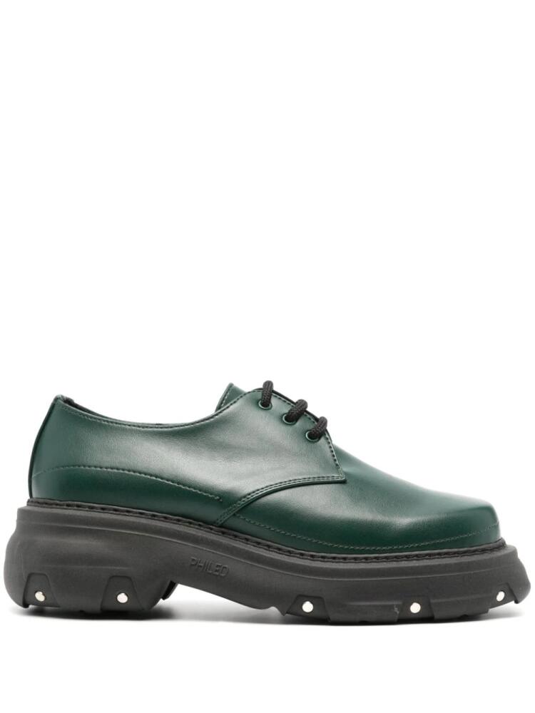 PHILEO 60mm AppleSkin™ platform Derby shoes - Green Cover