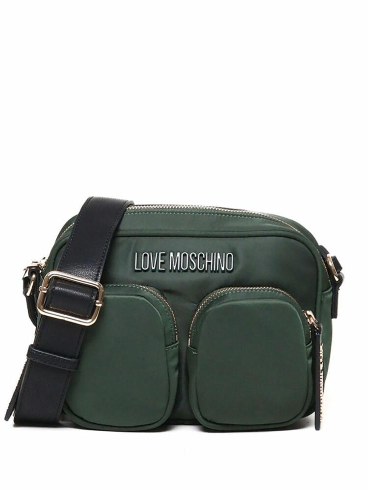 Love Moschino logo-lettering crossbody bag - Green Cover